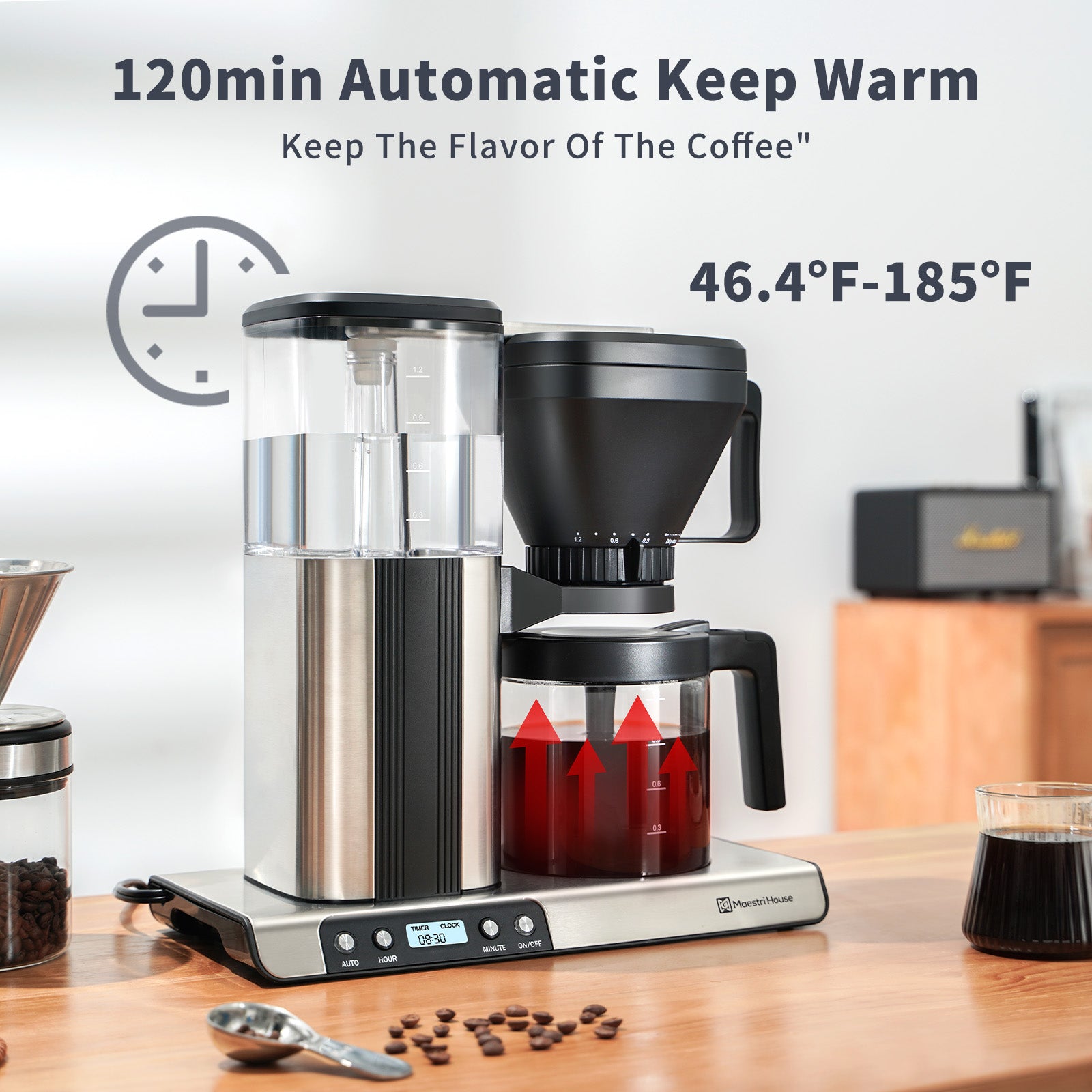 Drip Coffee Maker with Stainless Steel