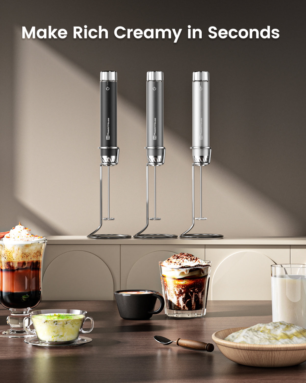 LunaFro Max Handheld Electric Foam Maker MMF-BX09