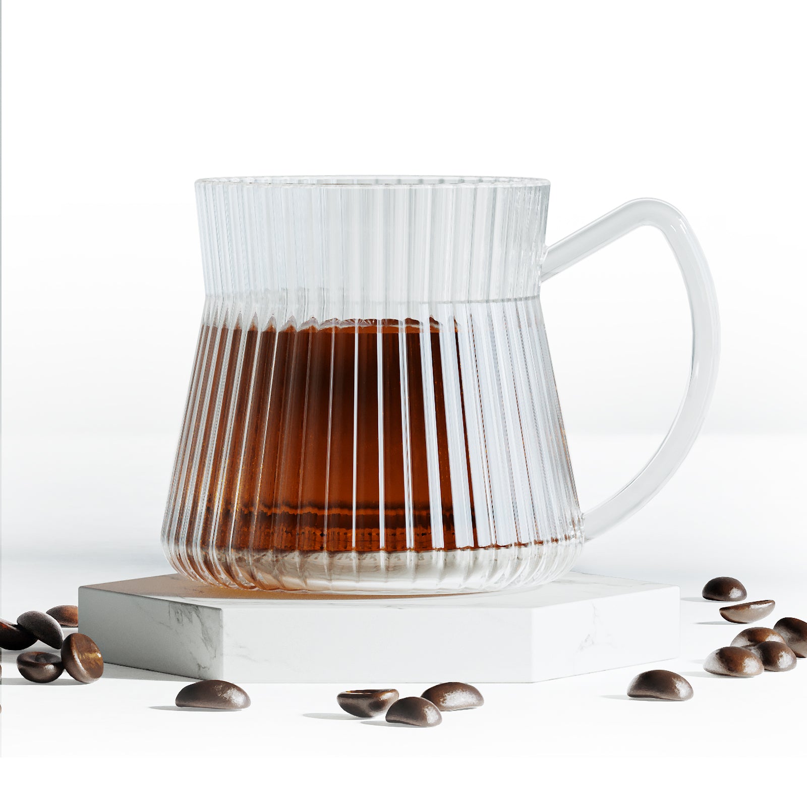Glass Coffee Mugs Set
