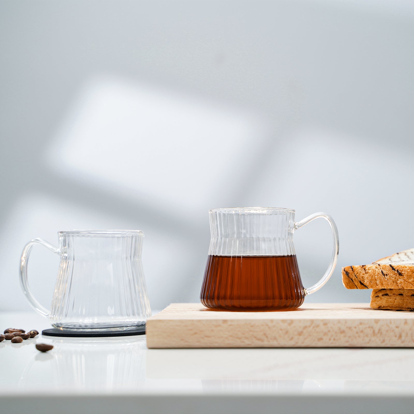 Glass Coffee Mugs Set