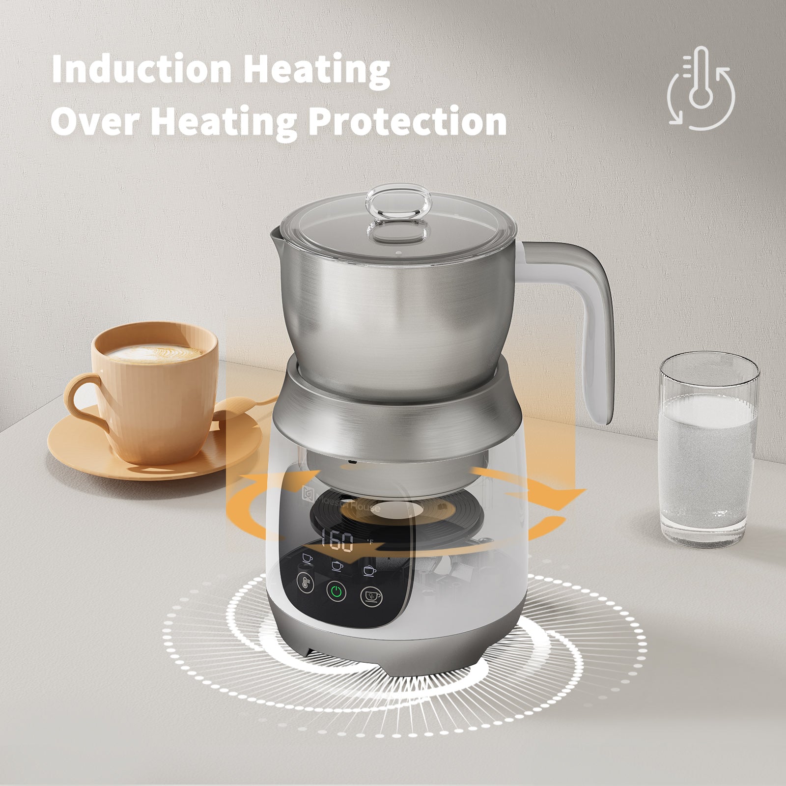 Official Refurbished Products-Detachable Milk Frother MMF9304 Moonlight White